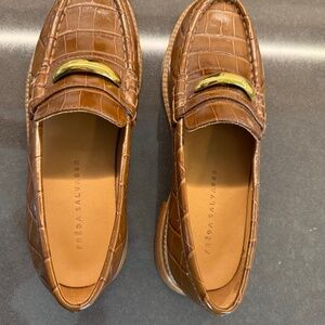 Freda Salvador Elba Penny Loafers with Natalie Borton Charms Size 8